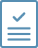 Icon of a paper with checkmark