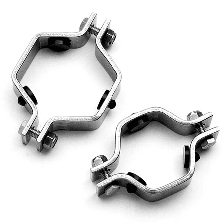 stainless steel Hex Hangers with Grommets, Pipe Size Stainless Steel Hex Hangers, Alcryn Grommet Hangers, pipe size bracket, tube size bracket