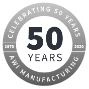 Icon celebrating 50 years of AWI Manufacturing